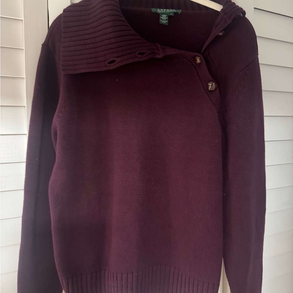 Polo Ralph Lauren Deep Burgundy Cowl Neck Sweater
